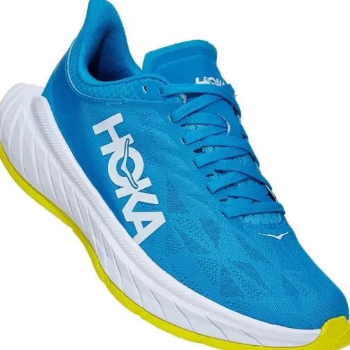 Discount Hoka One One Carbon X 2 Women's Running Shoes – Diva Blue / Citrus Sale Running Shoes