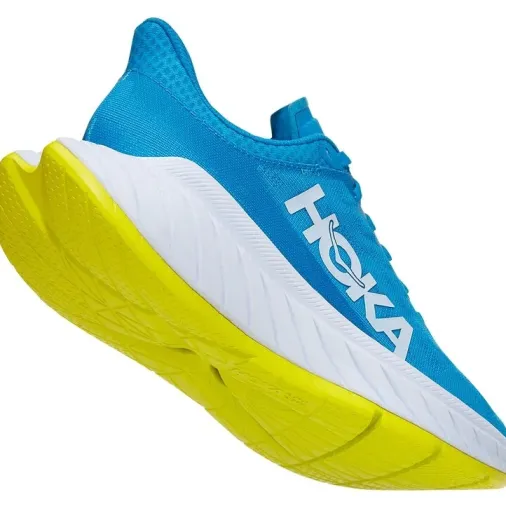Discount Hoka One One Carbon X 2 Women's Running Shoes – Diva Blue / Citrus Sale Running Shoes
