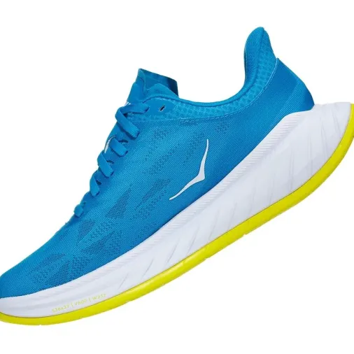 Discount Hoka One One Carbon X 2 Women's Running Shoes – Diva Blue / Citrus Sale Running Shoes