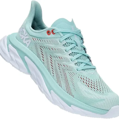 Sale Hoka One One Clifton Edge Women's Running Shoes – Eggshell Blue / White Discount Running Shoes