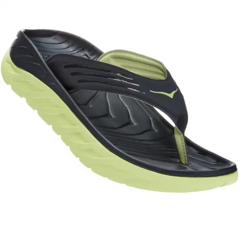 Outlet Hoka Ora Recovery Flip Thong Sandals – Blue Graphite / Butterfly Sale Running Shoes